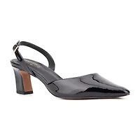 Torgeis Jacqueline Womens Pointed Closed Toe Block Heel Pumps