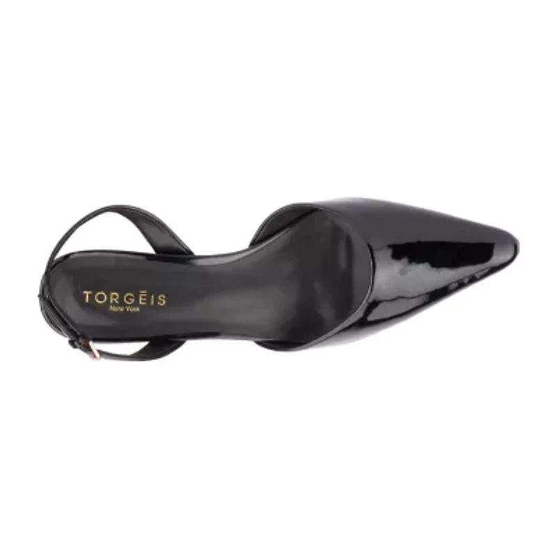 Torgeis Jacqueline Womens Pointed Closed Toe Block Heel Pumps