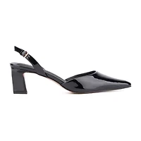 Torgeis Jacqueline Womens Pointed Closed Toe Block Heel Pumps