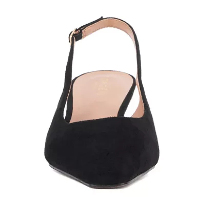 Torgeis Bernadette Womens Pointed Closed Toe Kitten Heel Pumps