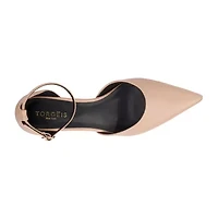 Torgeis Vicki Womens Pointed Closed Toe Block Heel Pumps
