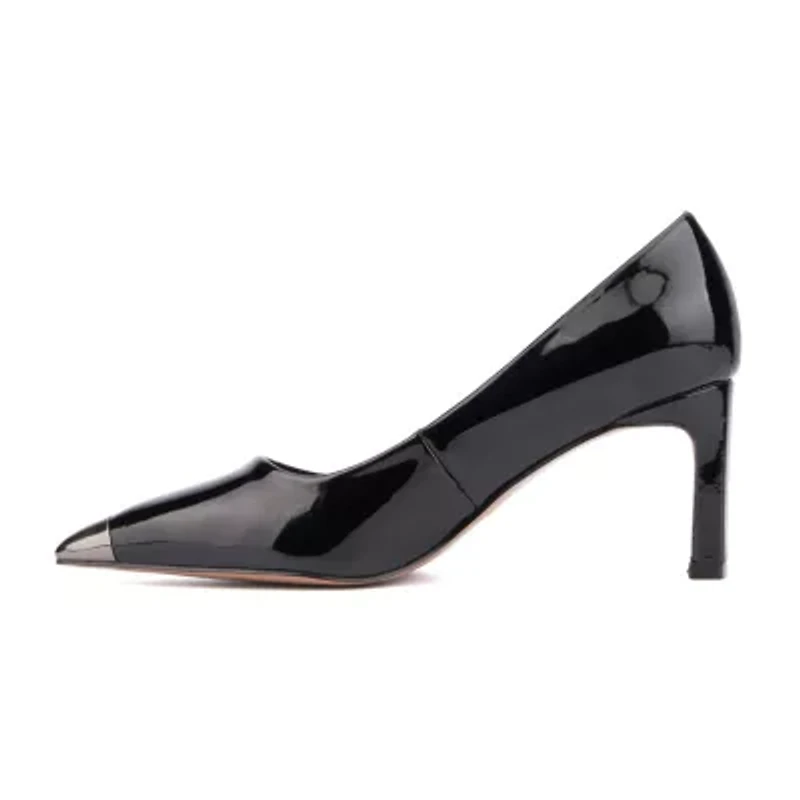 Torgeis Ivonne Womens Pointed Closed Toe Block Heel Pumps