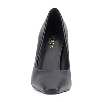 Torgeis Kamana Womens Square Closed Toe Flared Heel Pumps