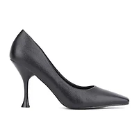 Torgeis Kamana Womens Square Closed Toe Flared Heel Pumps