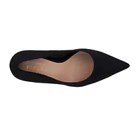 Torgeis Adena Womens Pointed Closed Toe Flared Heel Pumps