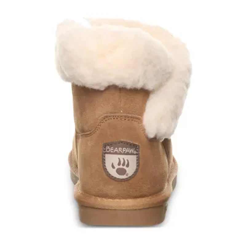 Bearpaw Womens Franie Flat Heel Winter Boots