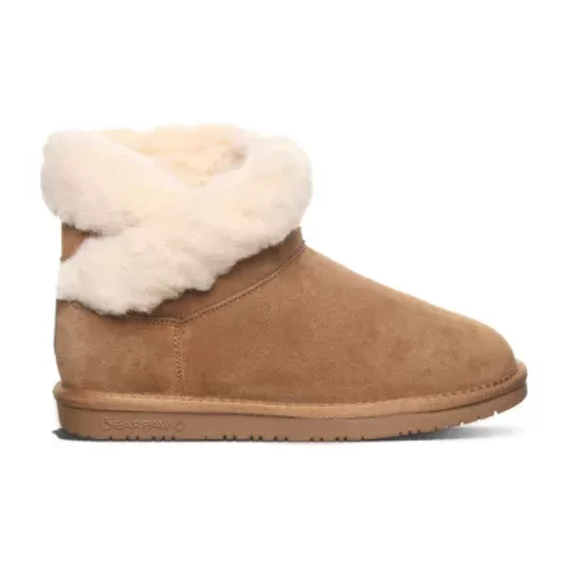 Bearpaw Womens Franie Flat Heel Winter Boots