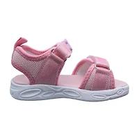 Barbie Light Up Toddler Girls Adjustable Strap Footbed Sandals