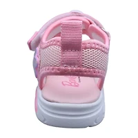 Barbie Light Up Toddler Girls Adjustable Strap Footbed Sandals