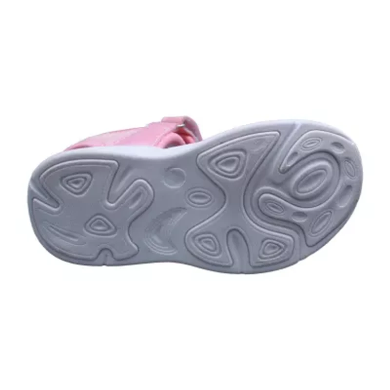 Barbie Light Up Toddler Girls Adjustable Strap Footbed Sandals