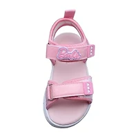 Barbie Light Up Toddler Girls Adjustable Strap Footbed Sandals