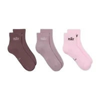 Nike Womens 3 Pair Quarter Ankle Socks