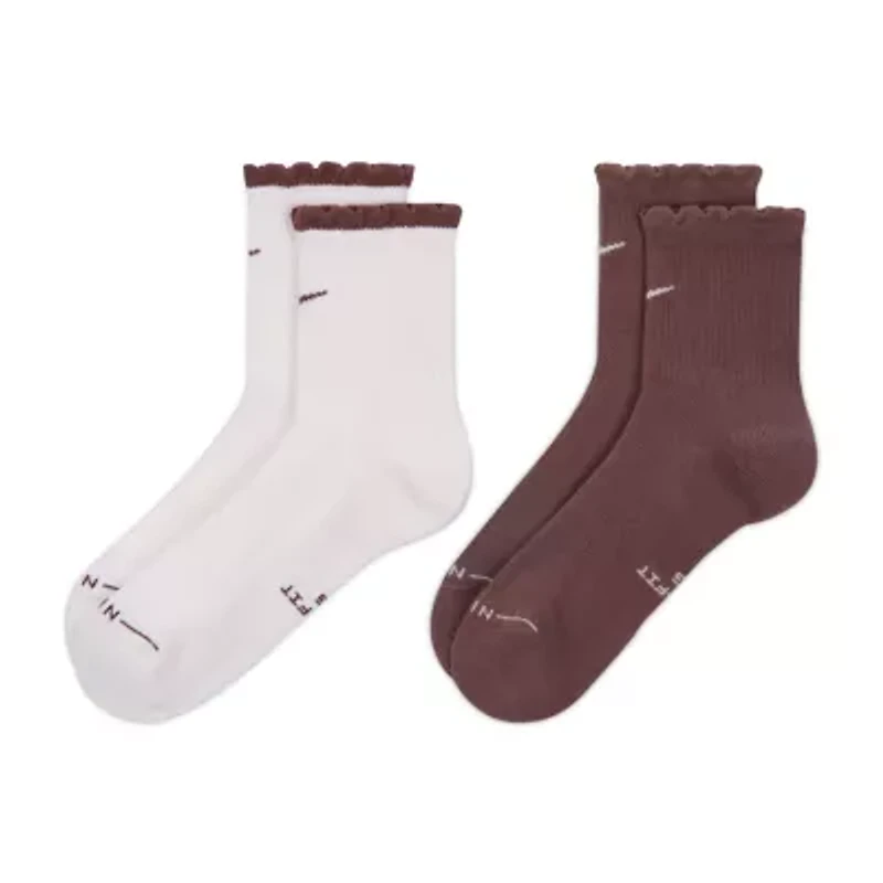Nike Womens 2 Pair Crew Socks