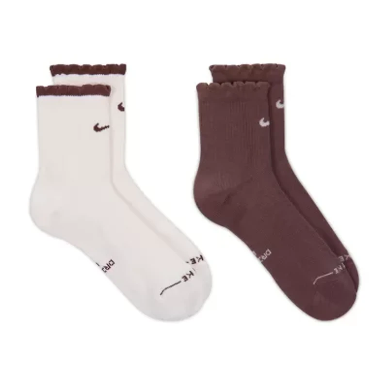 Nike Womens 2 Pair Crew Socks