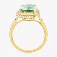 Effy Final Call (H-I / I1-I2) Womens 1/4 CT. T.W. Genuine Green Amethyst 14K Gold Cocktail Ring