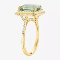 Effy Final Call (H-I / I1-I2) Womens 1/4 CT. T.W. Genuine Green Amethyst 14K Gold Cocktail Ring