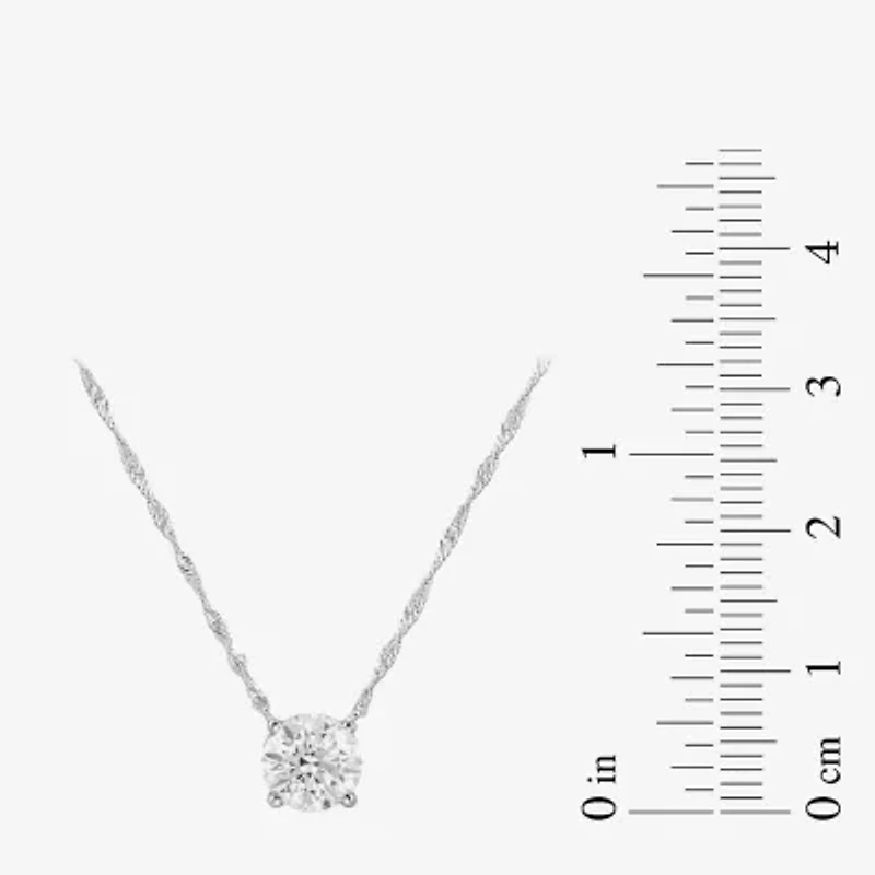 (G/Si1) Womens 3 CT. T.W. Lab Grown White Diamond 10K Gold Round 2-pc. Jewelry Set