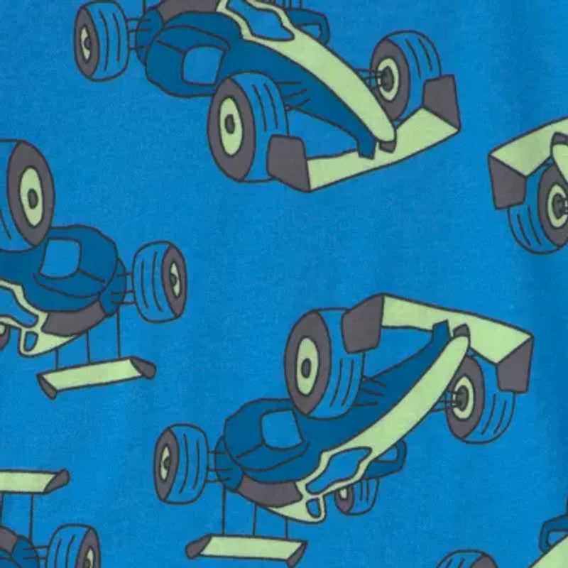 Carter's Little & Big Kid Boys Rib Crew Neck Short Sleeve 4-pc. Pajama Set