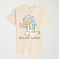 Novelty Mens Crew Neck Short Sleeve Regular Fit Garfield Big and Tall Graphic T-Shirt