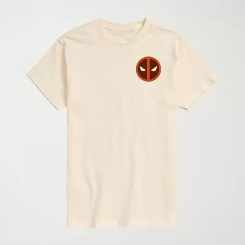 Novelty Mens Crew Neck Short Sleeve Regular Fit Deadpool Marvel Graphic T-Shirt