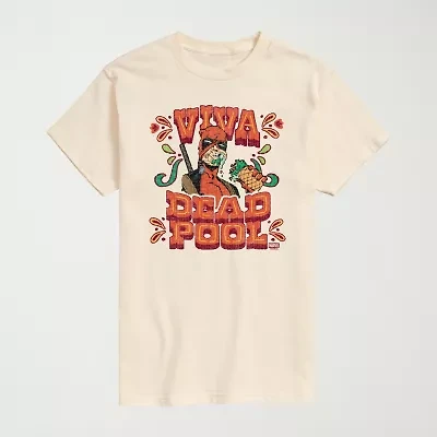 Novelty Mens Crew Neck Short Sleeve Regular Fit Deadpool Marvel Big and Tall Graphic T-Shirt