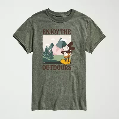 Novelty Mens Crew Neck Short Sleeve Regular Fit Mickey Mouse Big and Tall Graphic T-Shirt