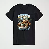 Novelty Mens Crew Neck Short Sleeve Regular Fit Baby Yoda Star Wars Big and Tall Graphic T-Shirt