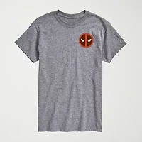 Novelty Mens Crew Neck Short Sleeve Regular Fit Deadpool Graphic T-Shirt