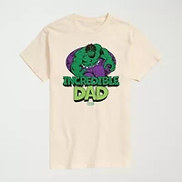 Novelty Mens Crew Neck Short Sleeve Regular Fit Hulk Marvel Big and Tall Graphic T-Shirt