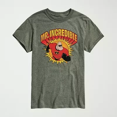 Novelty Mens Crew Neck Short Sleeve Regular Fit The Incredibles Big and Tall Graphic T-Shirt