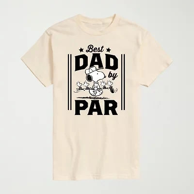 Novelty Mens Crew Neck Short Sleeve Regular Fit Peanuts Snoopy Big and Tall Graphic T-Shirt