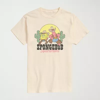 Novelty Mens Crew Neck Short Sleeve Regular Fit Spongebob Big and Tall Graphic T-Shirt