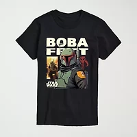 Novelty Mens Crew Neck Short Sleeve Regular Fit Star Wars Graphic T-Shirt