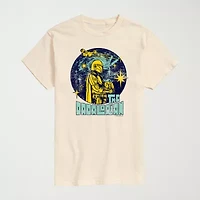 Novelty Mens Crew Neck Short Sleeve Regular Fit Baby Yoda Star Wars Graphic T-Shirt
