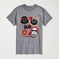Novelty Mens Crew Neck Short Sleeve Regular Fit Star Wars Big and Tall Graphic T-Shirt