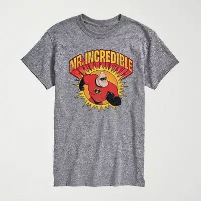 Novelty Mens Crew Neck Short Sleeve Regular Fit The Incredibles Graphic T-Shirt
