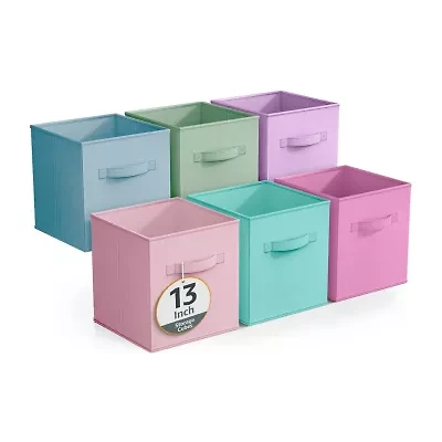 Sorbus 6 Pack 13" Foldable Cubes With Handles- Storage Cube