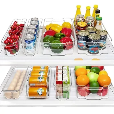 Sorbus Clear Plastic 8-pc. Storage Bin