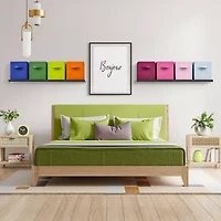 Sorbus 8 Pack 13" Clear Plastic Foldable Cubes With Handles Storage Cube