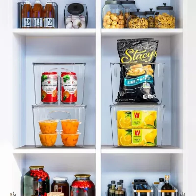 Sorbus Medium Clear Acrylic Storage Bins With Lids 8-pc. Storage Bin