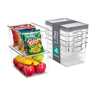 Sorbus Large Plastic Bins With Lids 8-pc. Storage Bin