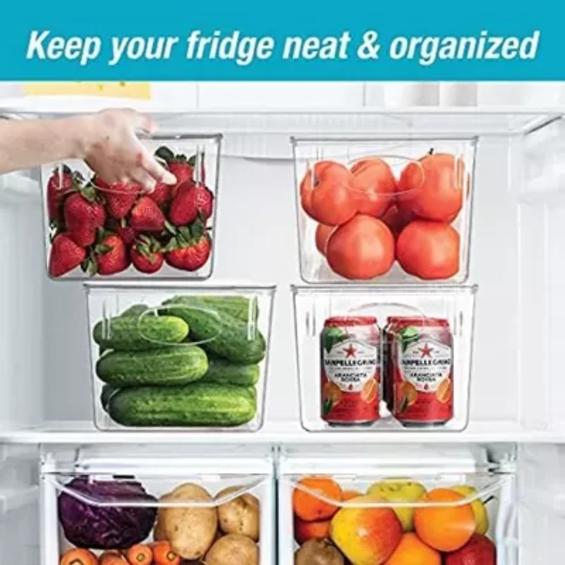 Sorbus Large Plastic Bins With Lids 8-pc. Storage Bin