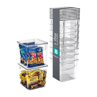 Sorbus Clear Small Plastic Bins 16-pc. Storage Bin