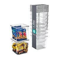 Sorbus Clear Small Plastic Bins 16-pc. Storage Bin