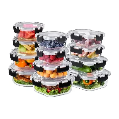 Sorbus Glass Food Airtight Storage With Lids 24-pc. Food Container