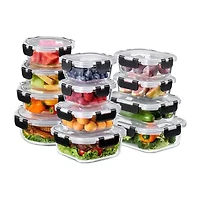 Sorbus Glass Food Airtight Storage With Lids 24-pc. Food Container