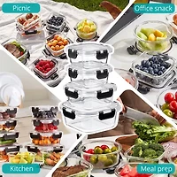 Sorbus Glass Food Airtight Storage With Lids 24-pc. Food Container