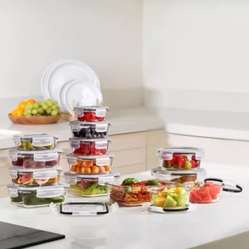 Sorbus Glass Food Storage Containers With Lids - 28-pc. Food Container