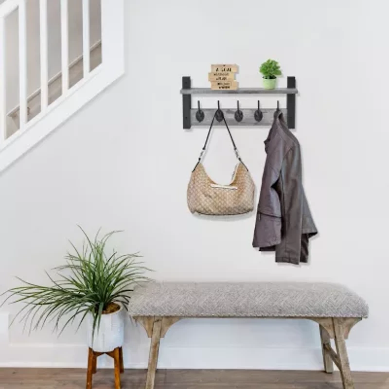 Sorbus 47" Floating 2-Shelf Shelf with Baskets