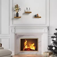 Sorbus 47" Floating 2-Shelf Shelf with Baskets
